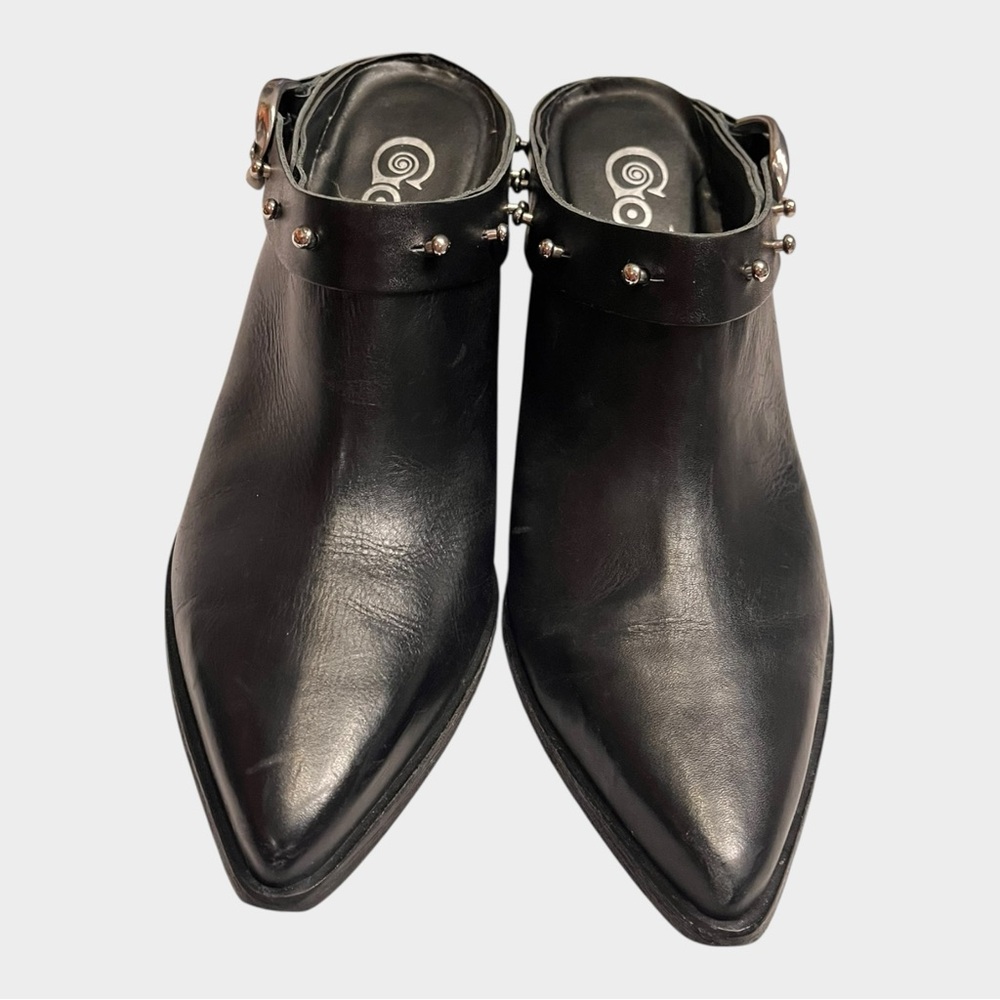 GOLO Woody Noir black leather western mule booties women’s size 9 made in Brazil - Picture 3 of 12